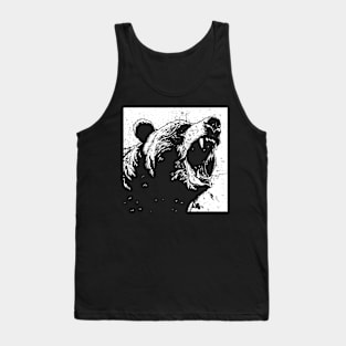 Roaring Grizzly Illustration - Grizzly Bear Tank Top